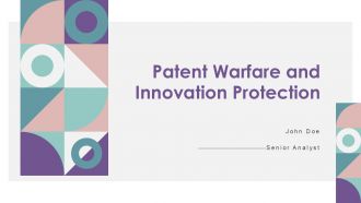 Patent Warfare And Innovation Protection PPT Example ST AI