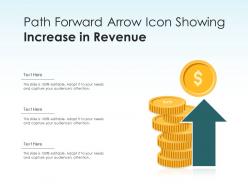 Path forward arrow icon showing increase in revenue