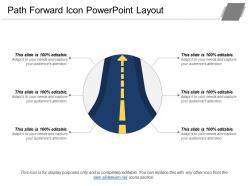 Path forward icon powerpoint layout