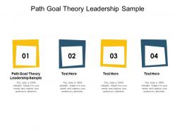 Path goal theory leadership sample ppt powerpoint presentation pictures guide cpb