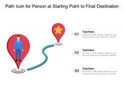 Path Icon For Person At Starting Point To Final Destination