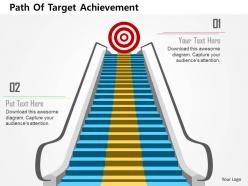 Path of target achievement flat powerpoint design