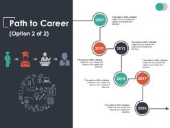 Path to career ppt summary background designs