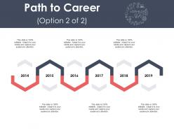 Path To Career Roadmap Years Ppt Powerpoint Presentation Ideas Objects