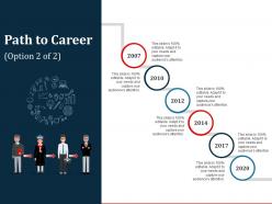 Path to career sample of ppt presentation