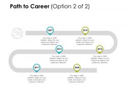 Path to career years roadmap ppt powerpoint presentation infographics files