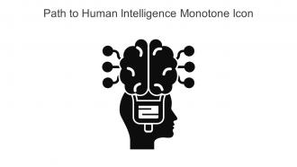 Path To Human Intelligence Monotone Icon In Powerpoint Pptx Png And Editable Eps Format