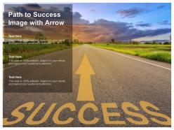 Path To Success Image With Arrow