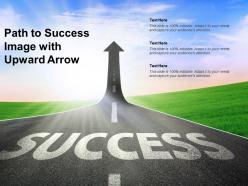 Path to success image with upward arrow