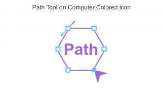 Path Tool On Computer Colored Icon In Powerpoint Pptx Png And Editable Eps Format