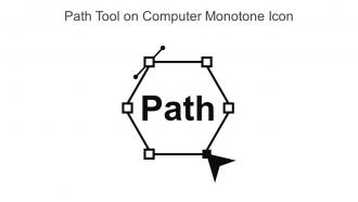 Path Tool On Computer Monotone Icon In Powerpoint Pptx Png And Editable Eps Format