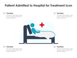 Patient Admitted To Hospital For Treatment Icon