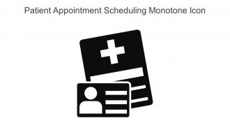 Patient Appointment Scheduling Monotone Icon In Powerpoint Pptx Png And Editable Eps Format