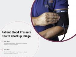 Patient blood pressure health checkup image