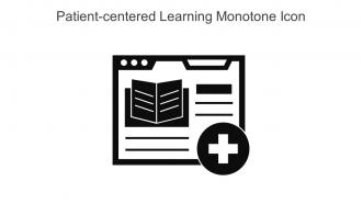 Patient Centered Learning Monotone Icon In Powerpoint Pptx Png And Editable Eps Format