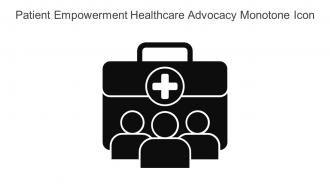 Patient Empowerment Healthcare Advocacy Monotone Icon In Powerpoint Pptx Png And Editable Eps Format