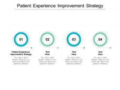 Patient experience improvement strategy ppt powerpoint presentation slides vector cpb