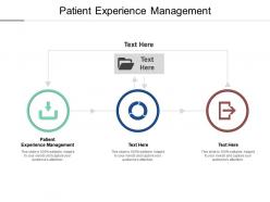 Patient experience management ppt powerpoint presentation summary graphics pictures cpb