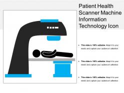 Patient health scanner machine information technology icon