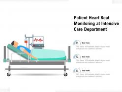 Patient heart beat monitoring at intensive care department