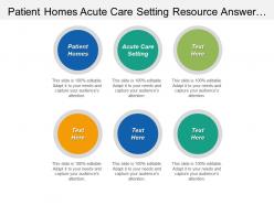 Patient homes acute care setting resource answer question cpb