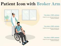 Patient icon with broker arm