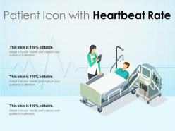 Patient icon with heartbeat rate