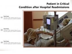 Patient In Critical Condition After Hospital Readmissions