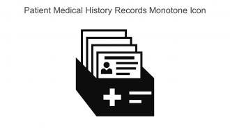 Patient Medical History Records Monotone Icon In Powerpoint Pptx Png And Editable Eps Format