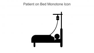 Patient On Bed Monotone Icon In Powerpoint Pptx Png And Editable Eps Format