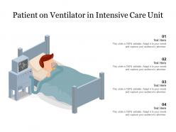 Patient on ventilator in intensive care unit