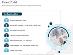 Patient portal digital healthcare planning and strategy ppt pictures
