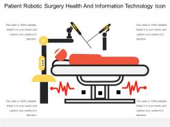 Patient robotic surgery health and information technology icon