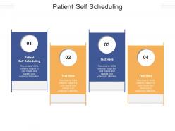 Patient self scheduling ppt powerpoint presentation slides inspiration cpb