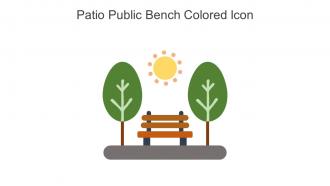 Patio Public Bench Colored Icon In Powerpoint Pptx Png And Editable Eps Format