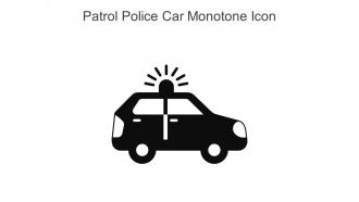Patrol Police Car Monotone Icon In Powerpoint Pptx Png And Editable Eps Format