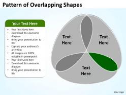 Pattern of overlapping shapes 3 stages 10