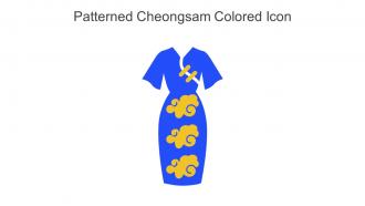 Patterned Cheongsam Colored Icon In Powerpoint Pptx Png And Editable Eps Format