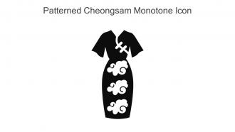 Patterned Cheongsam Monotone Icon In Powerpoint Pptx Png And Editable Eps Format