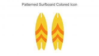 Patterned Surfboard Colored Icon In Powerpoint Pptx Png And Editable Eps Format