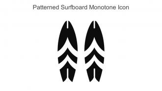 Patterned Surfboard Monotone Icon In Powerpoint Pptx Png And Editable Eps Format
