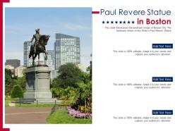 Paul revere statue in boston presentation ppt template