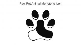 Paw Pet Animal Monotone Icon In Powerpoint Pptx Png And Editable Eps Format
