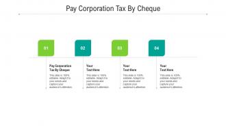 Pay corporation tax by cheque ppt powerpoint presentation pictures tips cpb