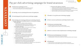 Pay Per Click Advertising Campaign For Brand Awareness Powerpoint Presentation Slides MKT CD V Unique