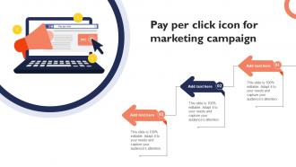 Pay Per Click Icon For Marketing Campaign