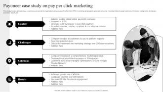 Pay Per Click Marketing Guide Payoneer Case Study On Pay Per Click Marketing MKT SS V