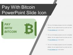 Pay with bitcoin powerpoint slide icon