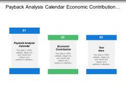 Payback analysis calendar economic contribution process order data warehouse