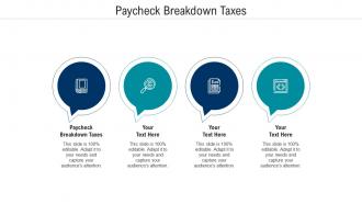 Paycheck breakdown taxes ppt powerpoint presentation file influencers cpb